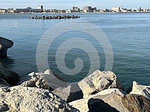 The Black Sea coast in Constanta city, Romania