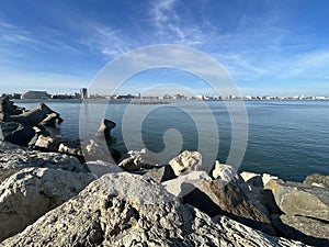 The Black Sea coast in Constanta city, Romania