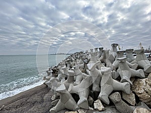 The Black Sea coast in Constanta city, Romania