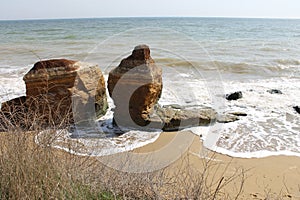 The Black Sea coast on the Fontanka in the suburbs of Odessa