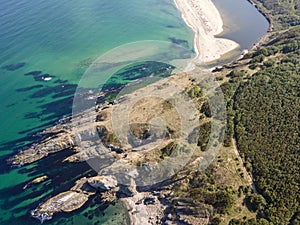 Black sea coast near Veleka Beach, Sinemorets, Bulgaria