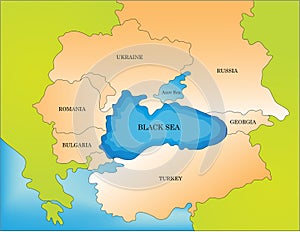 Black sea countries map