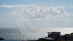 Black Sea at midday in ConstanÈ›a