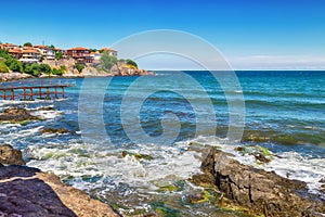 Black Sea and Old Town of Sozopol, Bulgaria