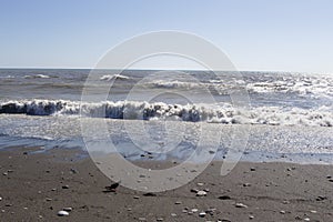 Black Sea. Sea waves. Sochi
