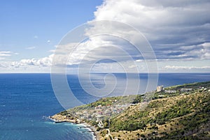 Black Sea shore at fall season