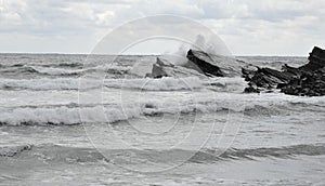 Black Sea in Sinemorec, Bulgaria on august 2016