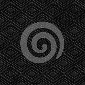 Black seamless texture with a relief pattern on background, grunge texture, 3d illustration