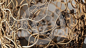 The black sections add contrast and texture enhancing the visual depth