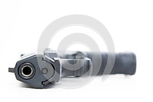 Black semi automatic handgun