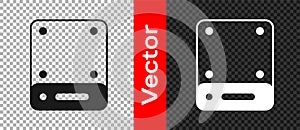 Black Server, Data, Web Hosting icon isolated on transparent background. Vector