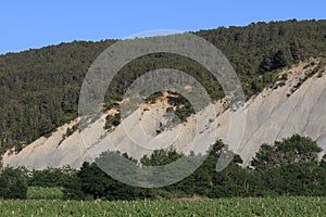 Black shales in Corbieres, France