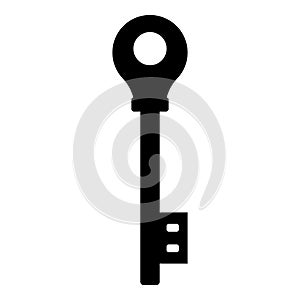 Black shape key isolated on white background. Vector illustration for any design