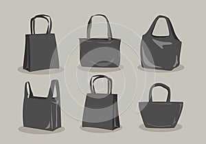 Black shirts for design templates front, back, and side views vector.