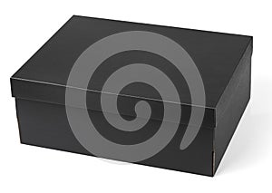 Black shoe box isolated on white
