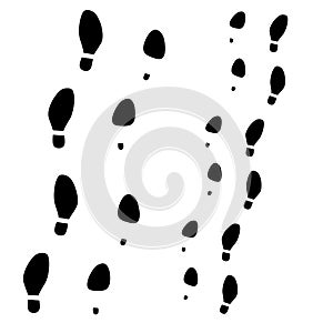Black shoe print