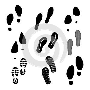 Black shoe print