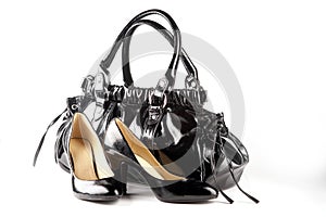 Black shoes and bag
