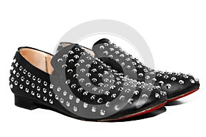 Black shoes with spikes