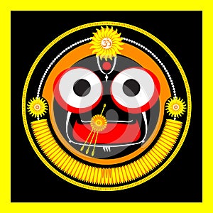 Black sign of Hindu God Jagannath