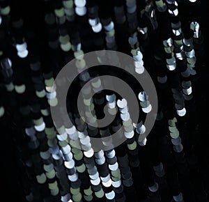 Black silber sequins blure pattern texture