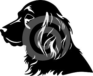 Boykin Spaniel Black Silhouette Generative Ai photo