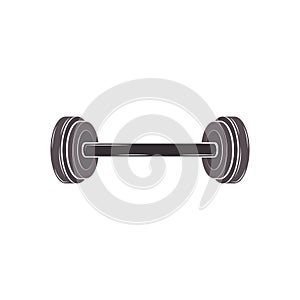 Black silhouette dumbbell for training in gym