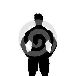 black silhouette of Fitness trainer