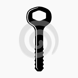 Black silhouette of a hexagonal wrench tool