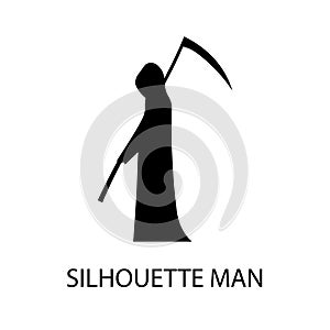 Black silhouette man sign icon. Vector illustration eps 10