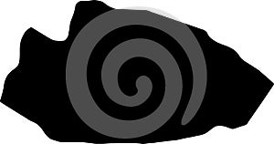 Tafilah Jordan silhouette map with transparent background