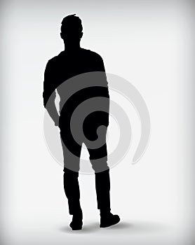 Black silhouette of a men vector illustration