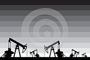 Black silhouette of oil pump