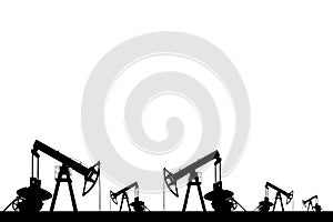 Black silhouette of oil pump