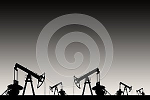 Black silhouette of oil pump