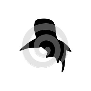 Black silhouette shark