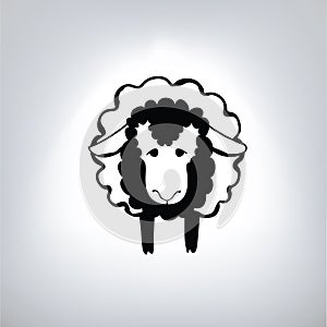 Black silhouette of sheep