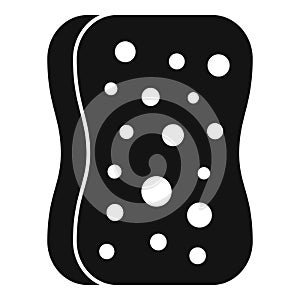 Black silhouette of a sponge icon