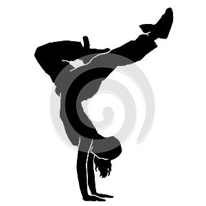 Black silhouette urban dance Zumba Street dance Breakdancing, hip hop dance