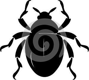 waterbug Black Silhouette Generative Ai