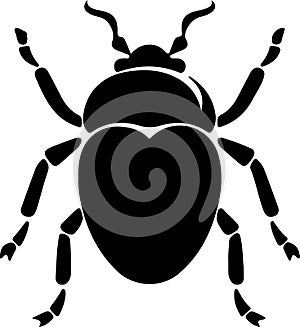 waterbug Black Silhouette Generative Ai