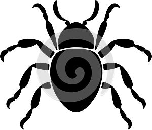 waterbug Black Silhouette Generative Ai