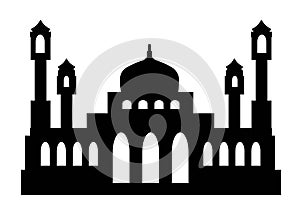 The black silhouettes of Islamic Ramadan cityscapes