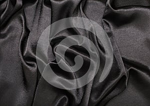 Black silk fabric background