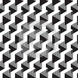 Black and silver line triangle shape diagonal striped pattern ba