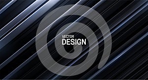 Black and silver surface. Abstract background.