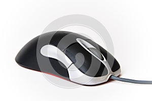 Black and Silver Wired Optical Computer Mouse