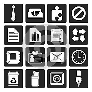 Black Simple Business and Office Icons