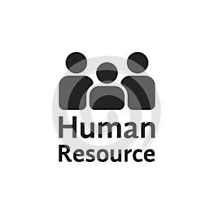 Black simple human resource logo
