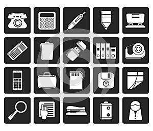 Black Simple Office tools Icons